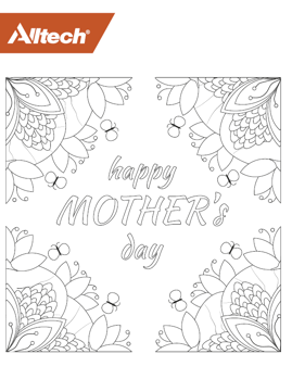 colouring Mothers day - older